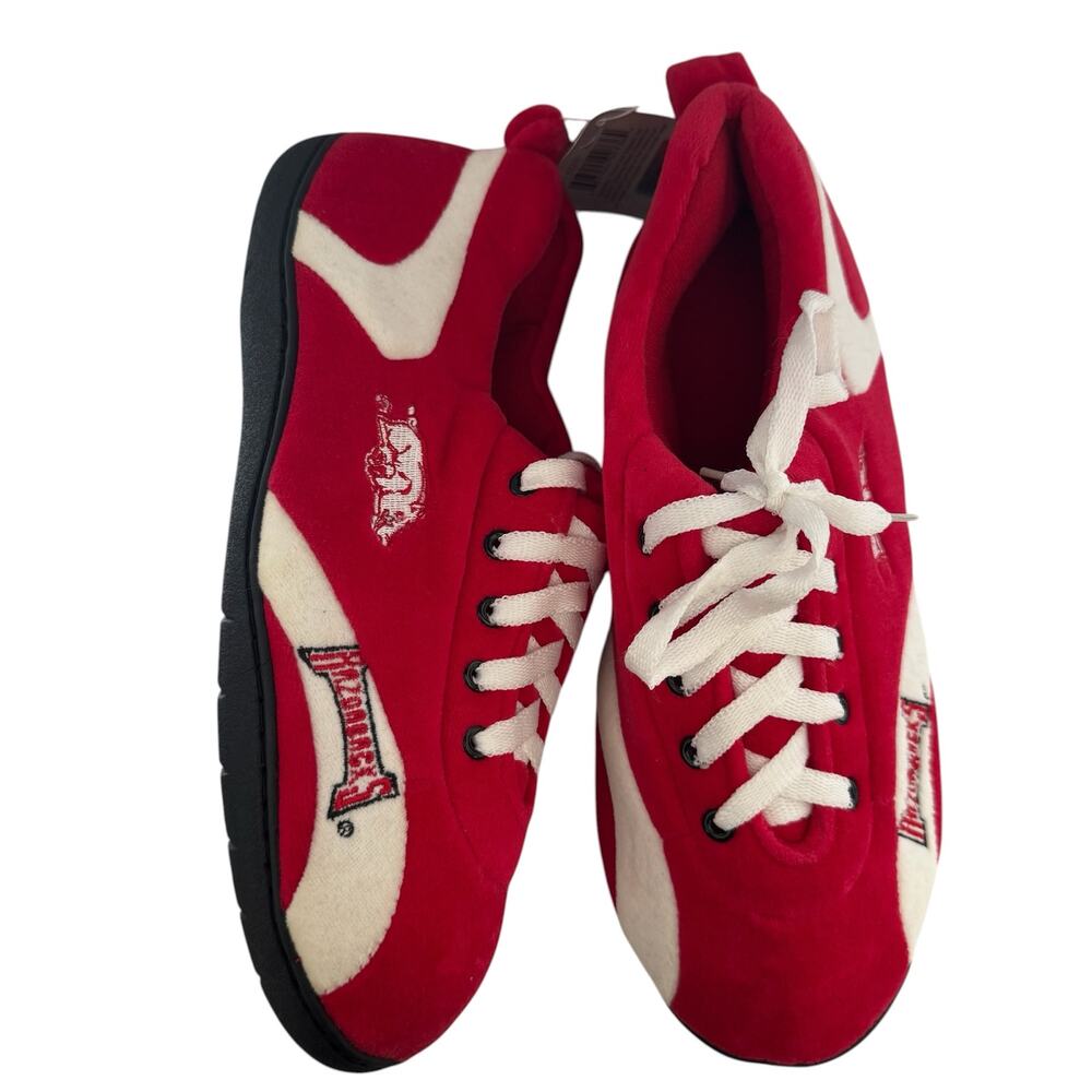 Comfy Feet Arkansas Razorbacks All Around NWT Slippers Red Unisex XL